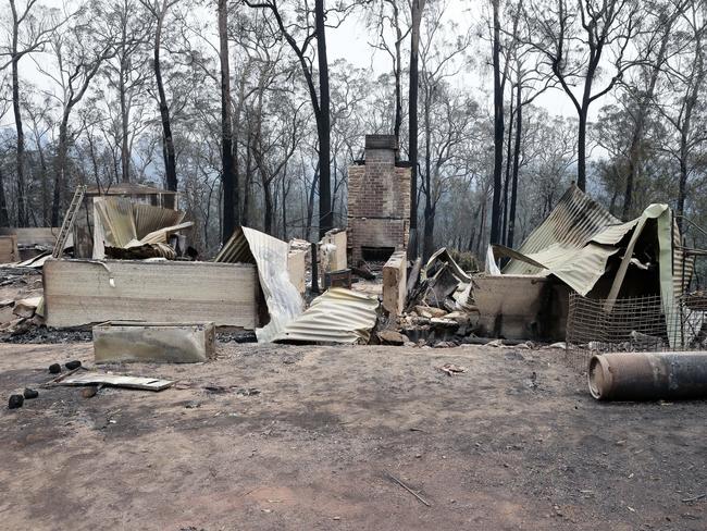 The remains of Michael Clarke's property the Bumbo Pecan Farm. Picture: Gaye Gerard