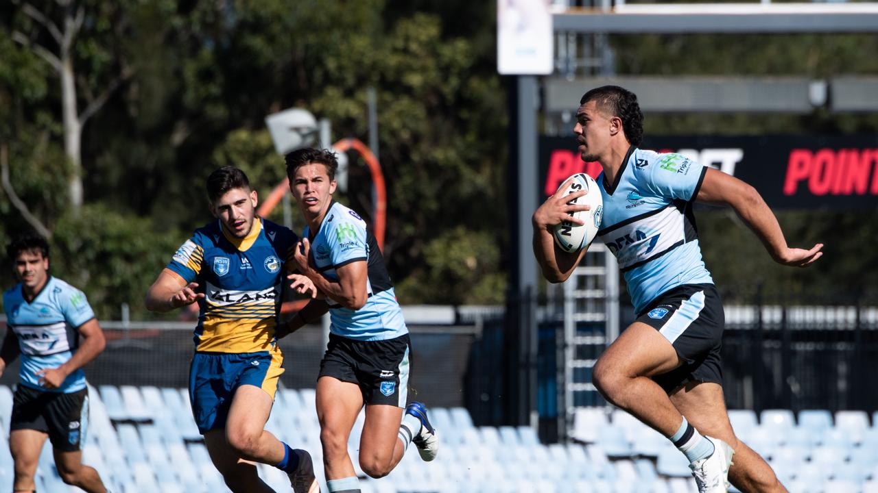 Parramatta Advertiser SG Ball game - Parrmatta Eels v Cronulla Sharks at PointsBet Stadium, Shark Park, Woolooware on Saturday, 10 April 2021. Picture / Monique Harmer