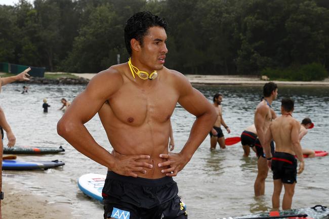 Gold Coast Suns player Patrick Murtagh training at Palm Beach. Picture: Tertius Pickard