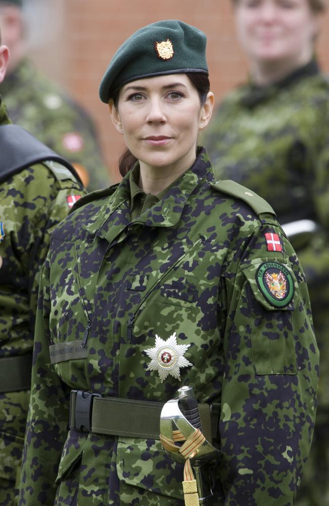 Crown Princess Mary attends a celebration of the Danish Home Guard. Picture: Julian Parker/Getty Images