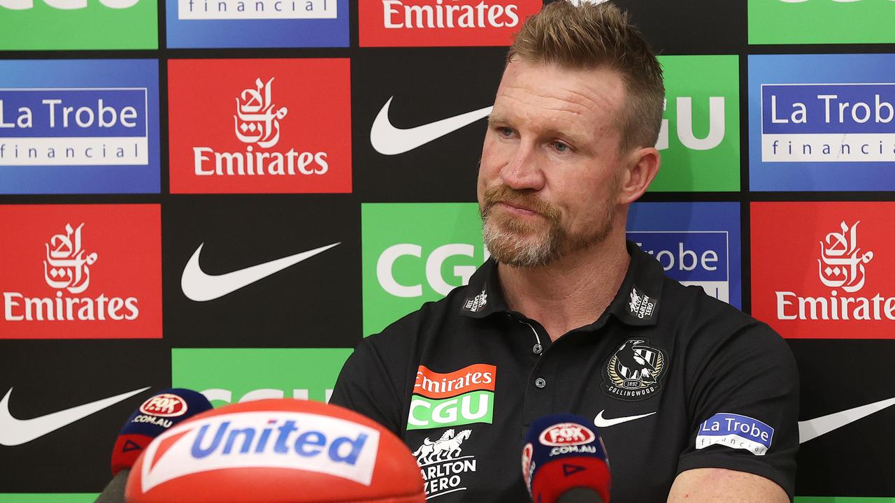 AFL 2021: Nathan Buckley quits, Collingwood coach, press ...