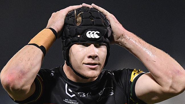 Matt Burton of the Panthers looks on during the Round 4 NRL match between the Penrith Panthers and the New Zealand Warriors at Campbelltown Sports Stadium in Sydney, Friday, June 5, 2020. (AAP Image/Dan Himbrechts) NO ARCHIVING, EDITORIAL USE ONLY