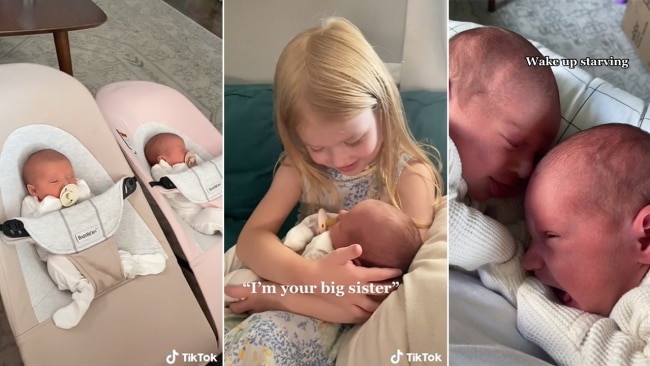 Sutton went from being big sister of two, to big sister of four. Photo: TikTok