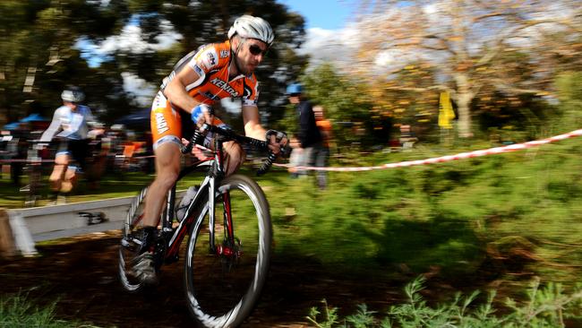 Sid Taberlay was the winner of the Cyclo-Cross National Series event in the Adelaide Parklands.