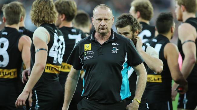 Power coach Ken Hinkley is vying with Paul Roos for coach of the year. Picture: Getty