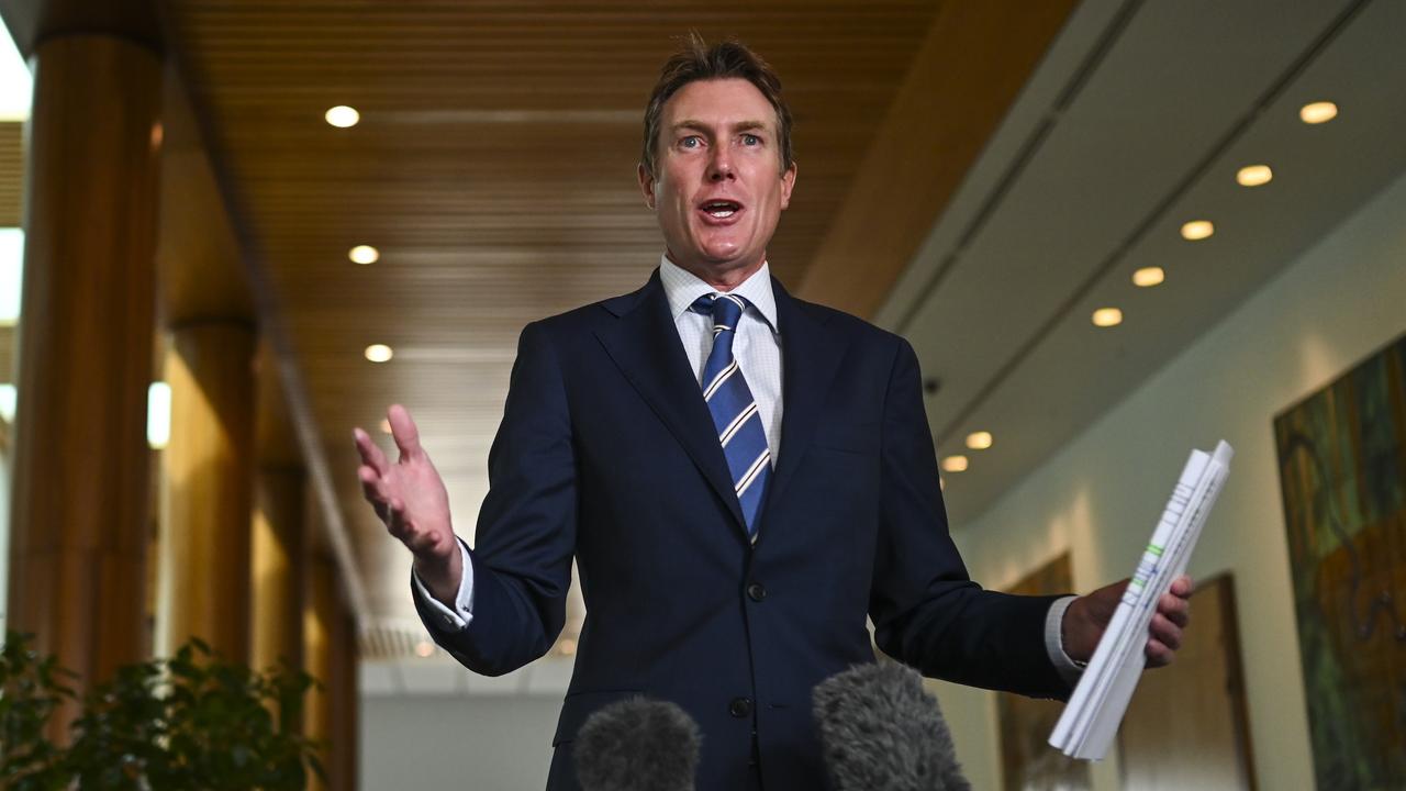 Attorney-General Christian Porter at a press conference at Parliament House in Canberra, Tuesday, April 7, 2020. (AAP Image/Lukas Coch) NO ARCHIVING