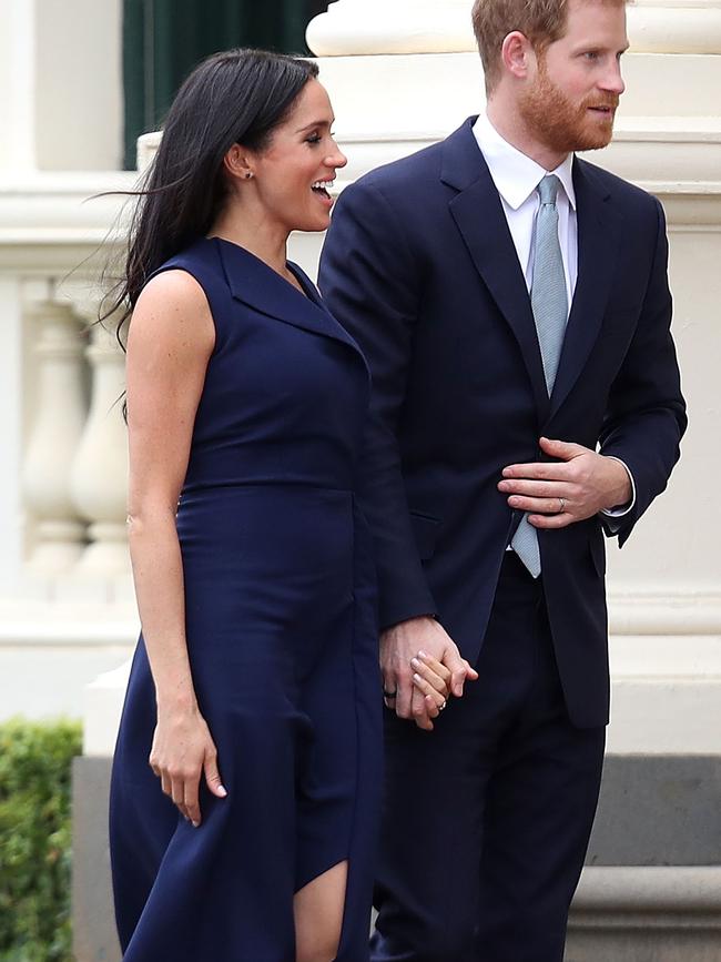 Simple earrings complete the elegant look. Photo: Chris Jackson/Getty Images