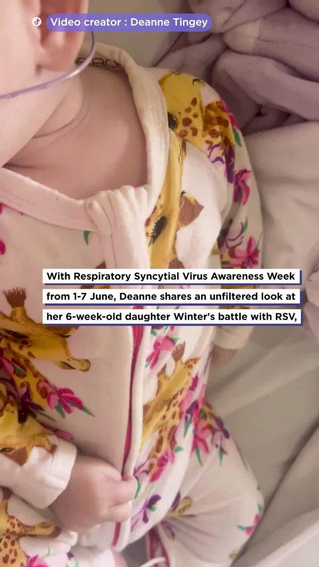 Deanne Tingey wants to share a heart wrenching glimpse of her 6 week old baby with RSV.