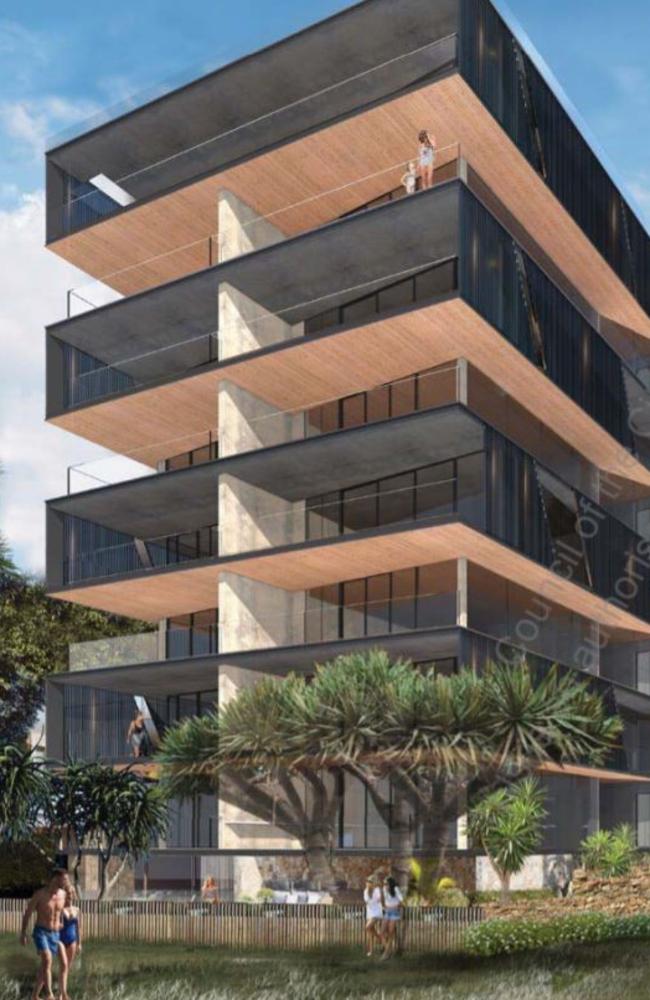 This beachfront apartment block at 418 The Esplanade Palm Beach will have 15 units, including the eight level penthouse.