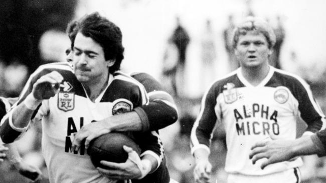 Penrith’s Brett Lobb in action against Easts in the 1985 season, the first season the Panthers made the finals.