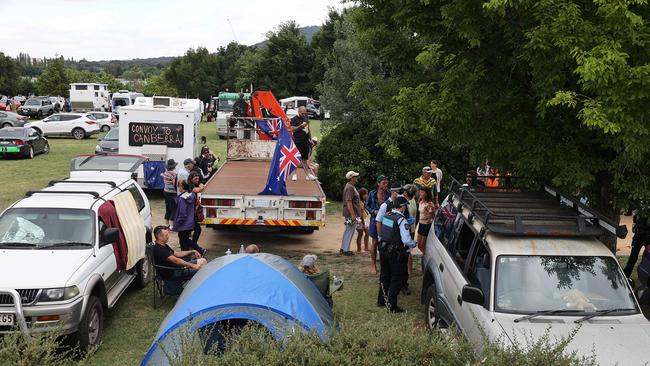 Vehicles involved in the Convoy to Canberra. Picture: NCA/Gary Ramage