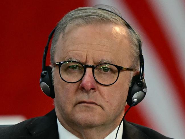 Australia's Prime Minister Anthony Albanese attends the second session of the G20 Leaders' Meeting in Rio de Janeiro, Brazil, on November 18, 2024. (Photo by Pablo PORCIUNCULA / AFP)