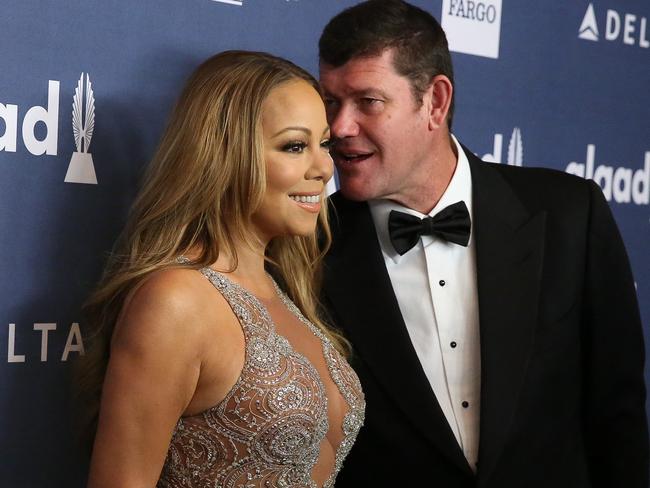 Mariah Carey and James Packer in happier times. Picture: Getty
