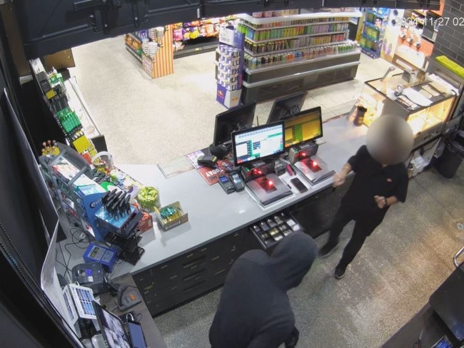 The hunt is on for an armed robber after a service station was held up in Melbourne's southeast. Picture: Vic Police