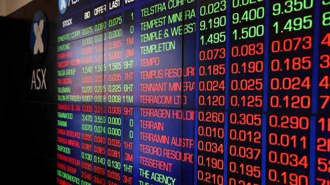 Australian shares hit a two day low. Picture: NCA NewsWire / David Swift