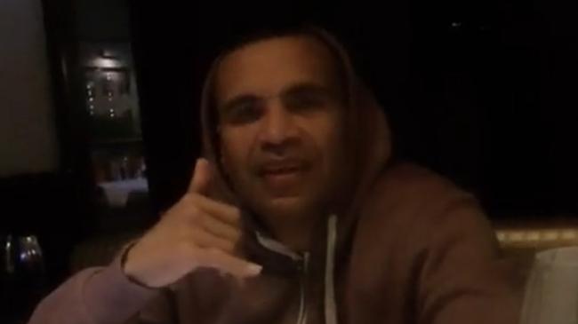 Anthony Mundine at Moo Moo The Wine Bar and Grill in Brisbane last night.