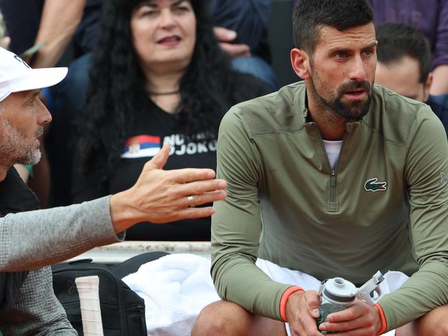 Novak Djokovic during round one at Roland Garros. Picture: Foto Olimpik/NurPhoto via Getty Images