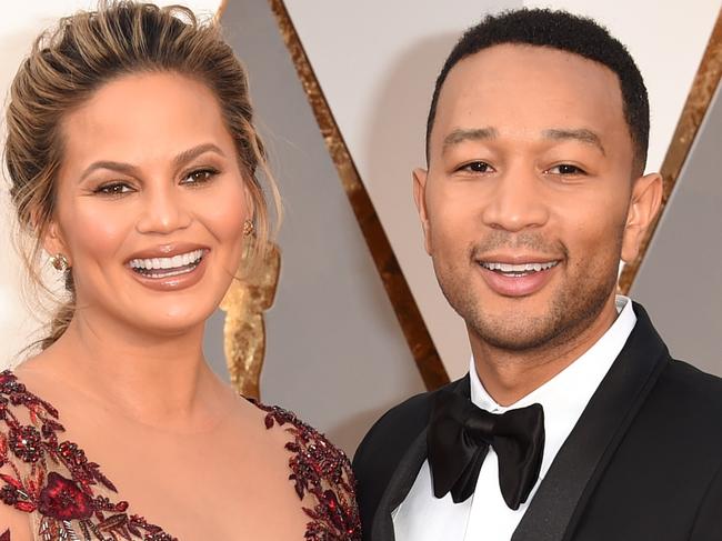 FILE - Chrissy Teigen and John Legend Welcome Baby Girl Luna HOLLYWOOD, CA - FEBRUARY 28: Model Chrissy Teigen (L) and recording artist John Legend attend the 88th Annual Academy Awards at Hollywood & Highland Center on February 28, 2016 in Hollywood, California. (Photo by Jason Merritt/Getty Images)