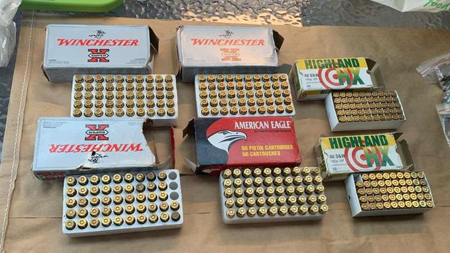 386 rounds of ammunition was uncovered.