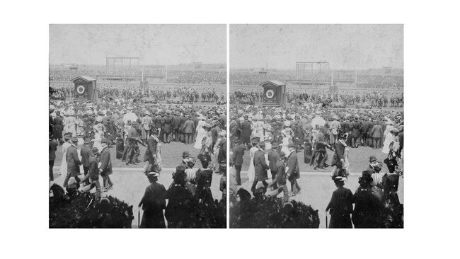 The crowd at Flemington on Cup Day. Picture: State Library of Victoria