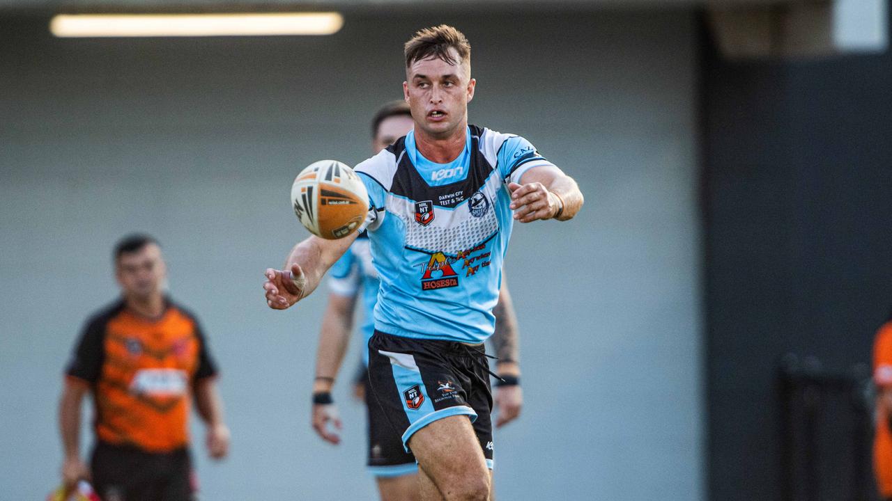 Mitch Burke as Northern Sharks take on Litchfield Bears in the 2023 NRL NT grand final. Picture: Pema Tamang Pakhrin