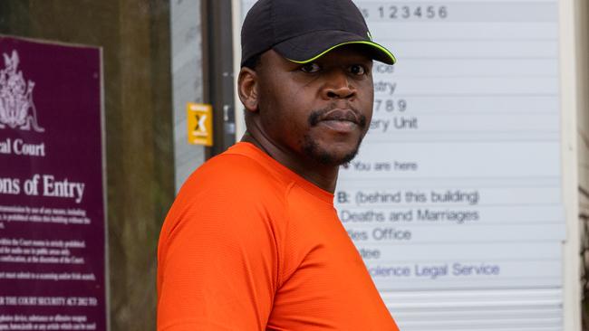 Alleged stalker Reynolds Mandisi Dube leaves Darwin Local Court on Tuesday February 11, 2025. Picture: Pema Tamang Pakhrin