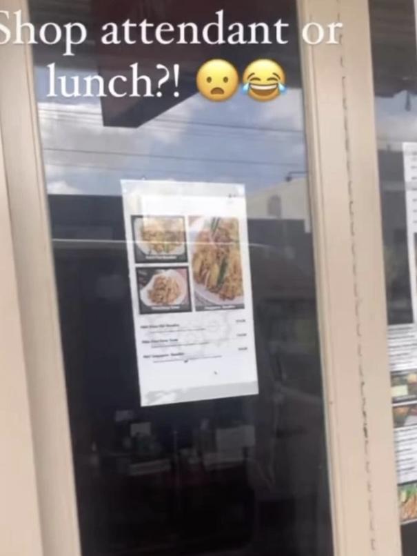 The now-deleted video shows the cat inside an Asian restaurant. Picture: Instagram/Georgia Love.