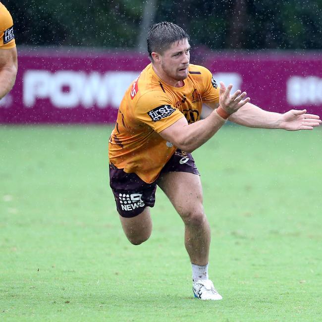 Brisbane Broncos training at Red Hill. Cory Paix. 18 February 2021 Red Hill Picture by Richard Gosling