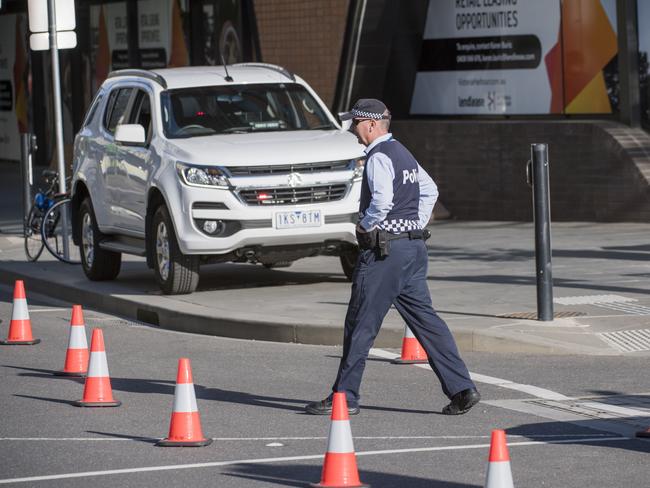 Police have closed Tom Thumb Lane. Picture: Jason Edwards