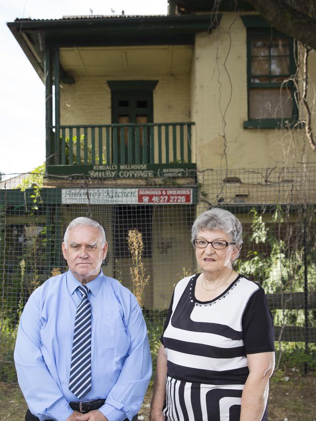 Councillor Ted Rowell and Kay Hayes fear a 10-storey tower behind the former Fisher’s Ghost Restaurant is an overdevelopment and detracts from the site’s heritage appeal Picture: Melvyn Knipe