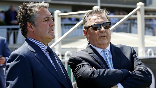 Caulfield Cup Day races at Caulfield Racecourse, Trainers Anthony and Lee Freedman. Melbourne. 17th October 2015. Picture: Colleen Petch. CaulfieldCup15