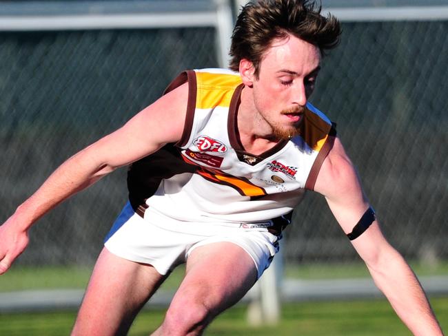 Sam Laffan in action for Craigieburn in the EDFL. Picture: Jamie Morey