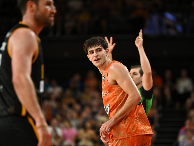 Taran Armstrong earned his first career triple double, finishing with 28 points, 10 rebounds, and 10 assists. Picture: Getty Images