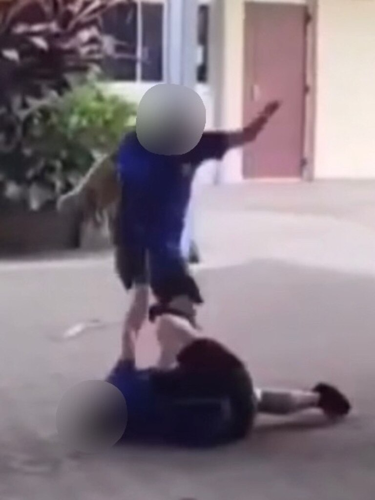 Screenshots of Sunshine Coast fight videos posted to a public Instagram account.