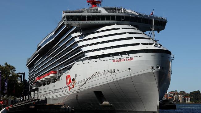 Virgin Voyages Resilient Lady docked in Sydney in 2023. Picture: Brendon Thorne/Getty Images