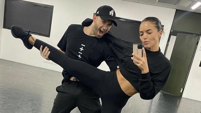 Olympia Valance rehearsing for Dancing with the Stars. Picture: Instagram