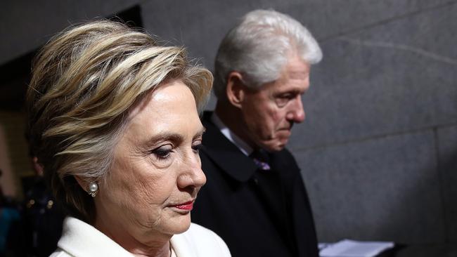 Hillary Clinton and former US President Bill Clinton.