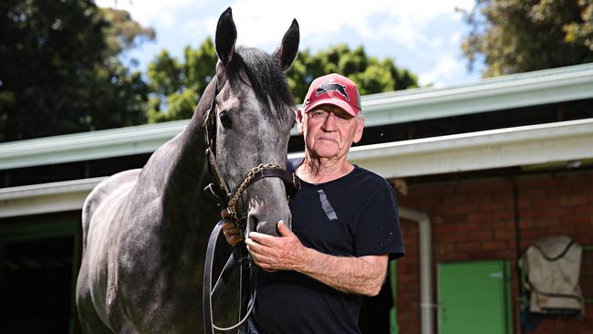 Les Bridge, at his stables in Randwick, hopes Classique Legend will add The Everest to a list of wins that includes the 1987 Melbourne Cup. Picture: Adam Yip