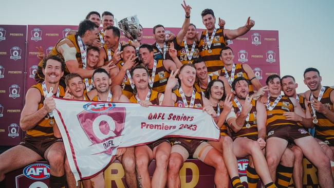 Aspley Hornets won the League grand final for the QAFL. Picture: Clyde Scorgie.