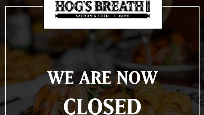 Hog's Breath Cafe Glenelg announced its closure in February. Picture: Facebook