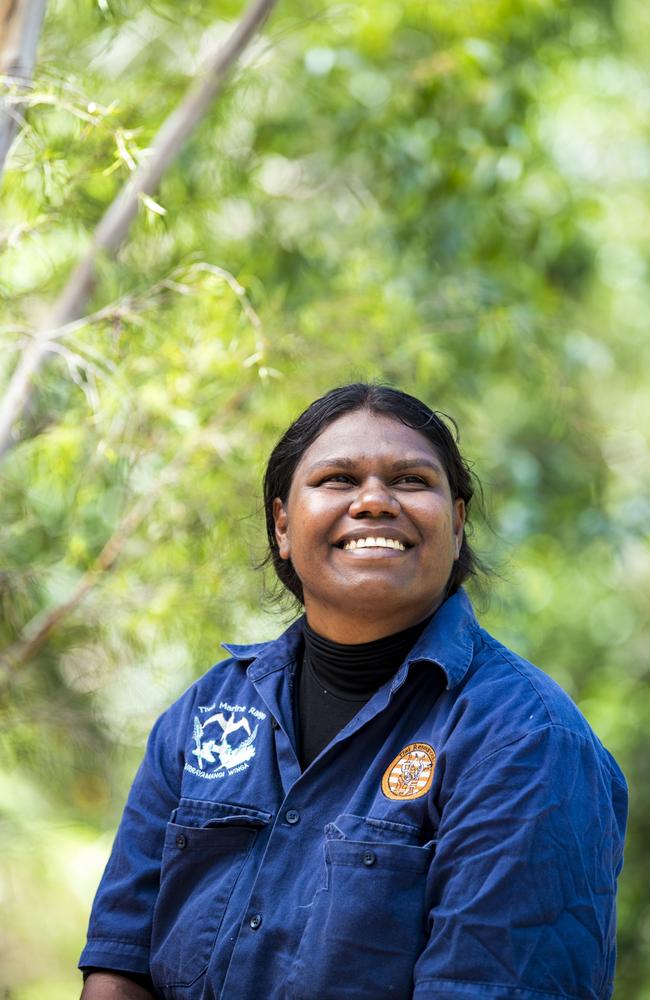 Tiwi woman Nikita Purantatameri is part of the island's ranger group, one of 47 Aboriginal rangers groups across the NT. Picture: Annette Ruzicka, Country Needs People