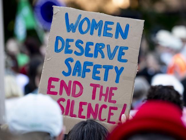 SYDNEY, AUSTRALIA - NCA NewsWirePhotos - Saturday, 27 April 2024:The "No More! National Rally Against Violence march in Sydney from Belmore Park at 1PM marching to Hyde Park.Picture: NCA NewsWire  / Monique Harmer