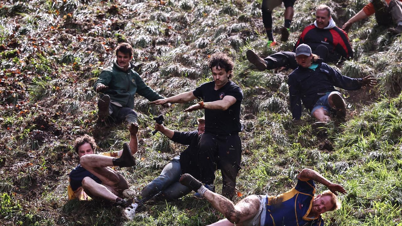 Once you start down that hill, you clearly can’t stop. Picture: Henry Nicholls/AFP