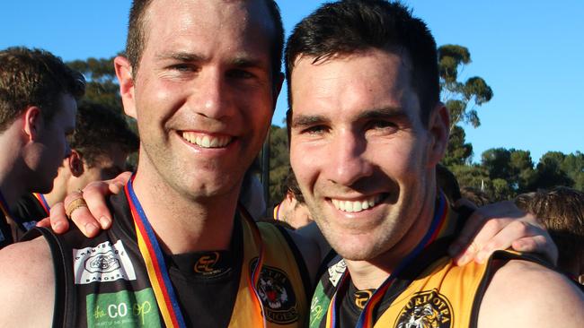 Country Football Liftout - Jay Nash and Henry Slattery NRFC premiership players 2015 - pictuure Peter Argent