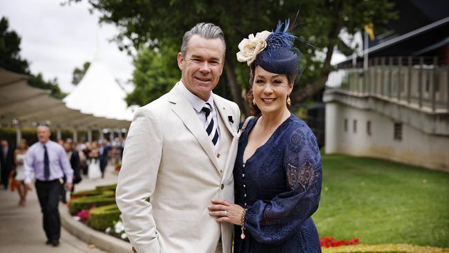 Phil Burton with wife Justine. Picture: Sam Ruttyn