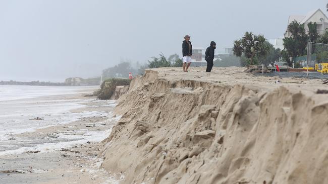 Erosion and rough seas at Currumbin on the Gold Coast. Picture: Adam Head