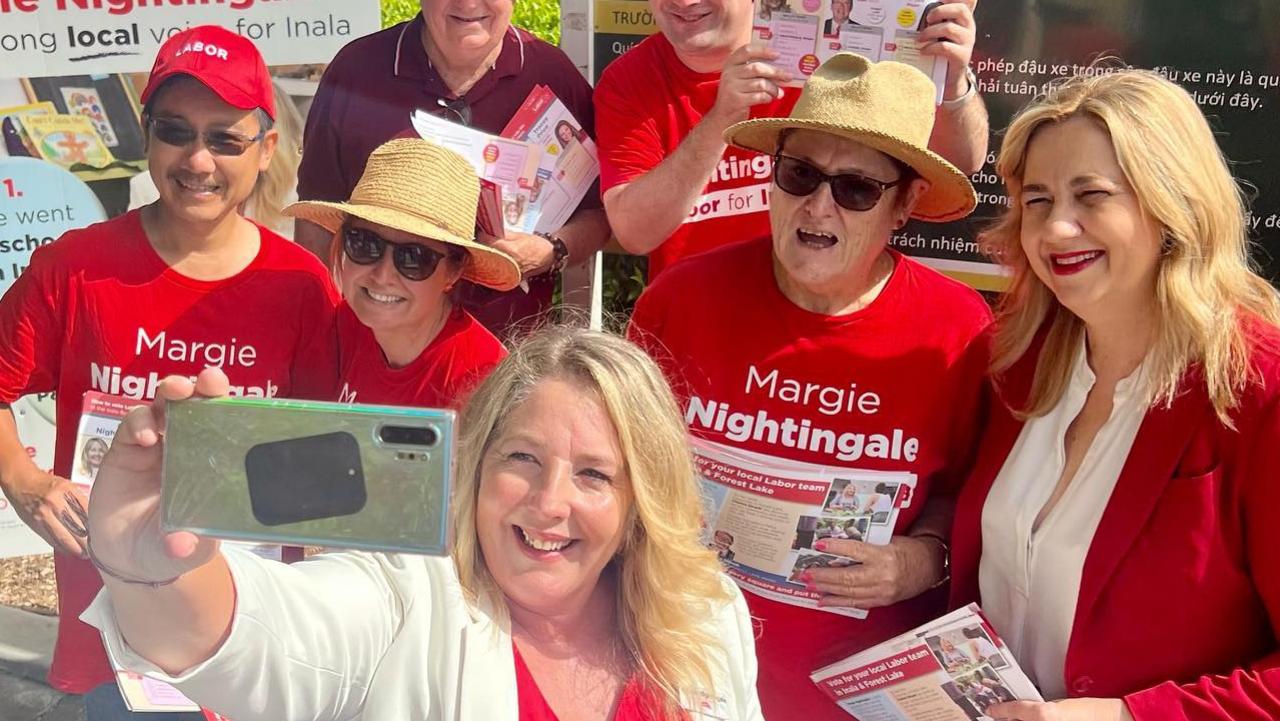 Ms Palaszczuk was on the hustings with Ms Nightingale. Picture: Instagram