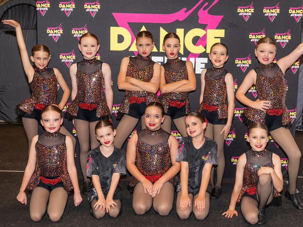 Front Row: Jayla Frost, Elsie Nash, Alyssia Miles, Mia Everett and Summer EvansBack Row: Aurora Strong, Izabelle Peters, Harper Jamieson, Ella Wombold, Amelya Pollock and Chelsea Naylor at the 76th Mackay Eisteddfod Monday 2 October 2023 Picture: Michaela Harlow
