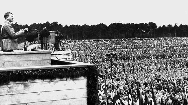 Adolf Hitler channelled his inner strong man during the Nuremberg rallies.