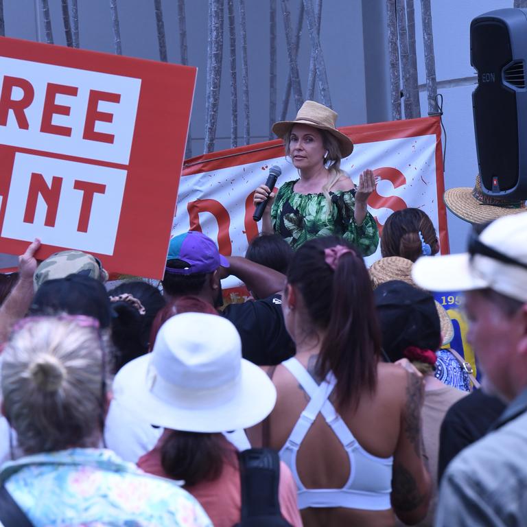 Faces from Darwin's Freedom Rally at Parliament House. Picture: Amanda Parkinson